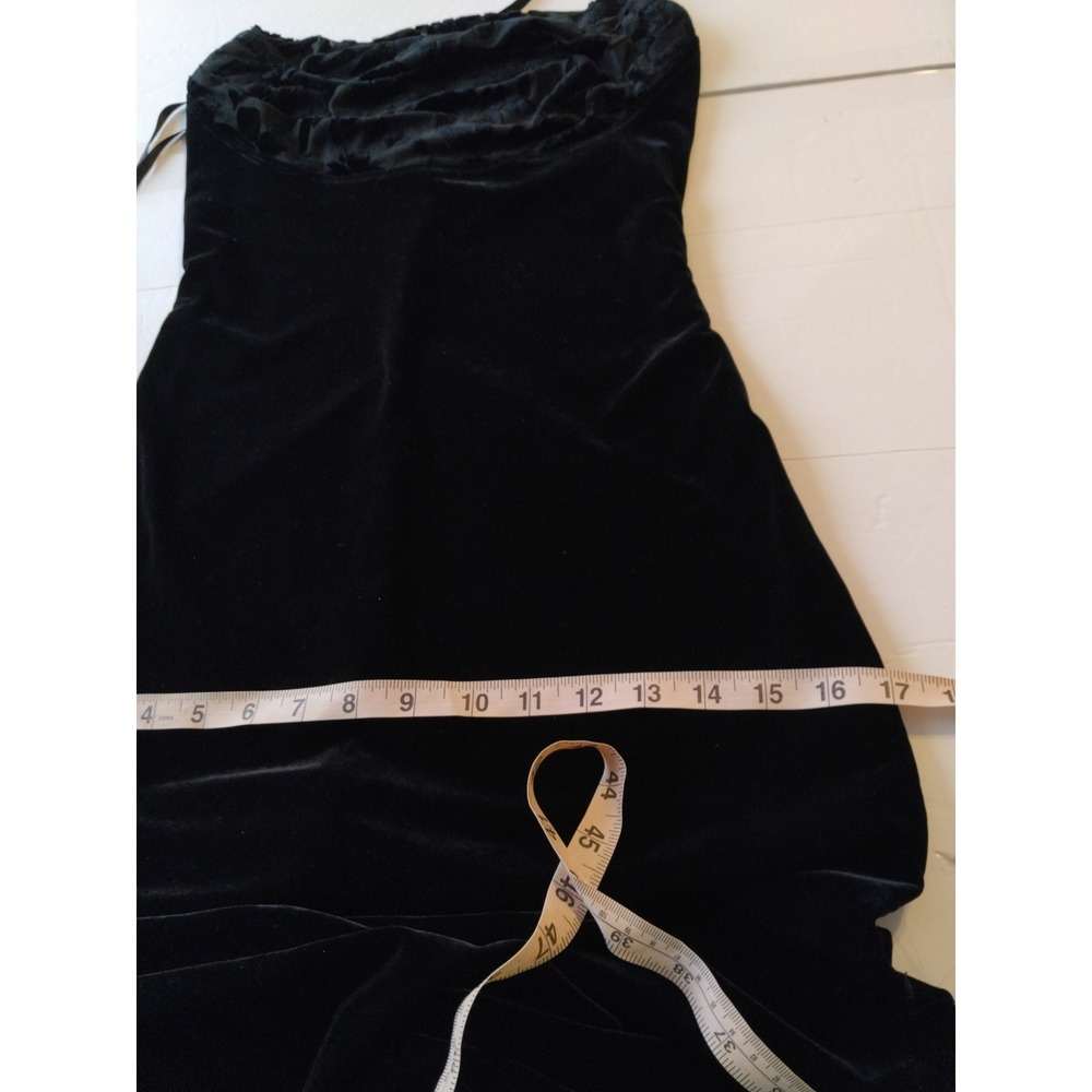 Y2K Rampage Cowl Neck Velour Slip Dress  Size S Whimsigoth Fairy‎ Grunge Goth - Picture 6 of 10